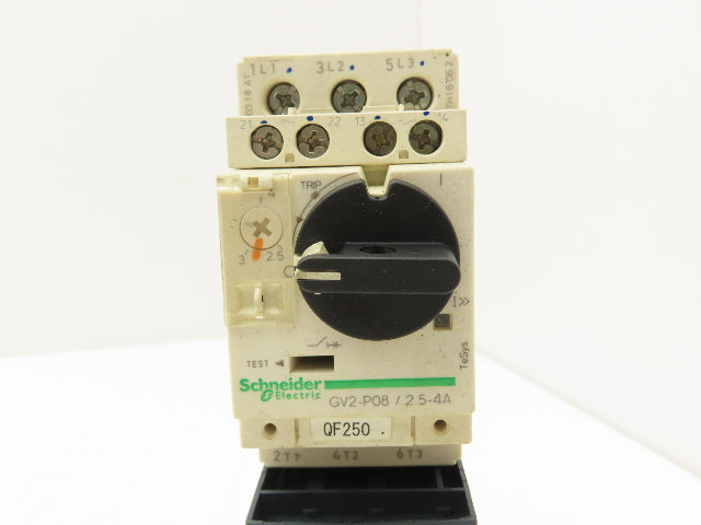 Schneider GV2-P08/2.5-4A Manual Motor Starter Overload w Contactor 3 Ph Lot of 3