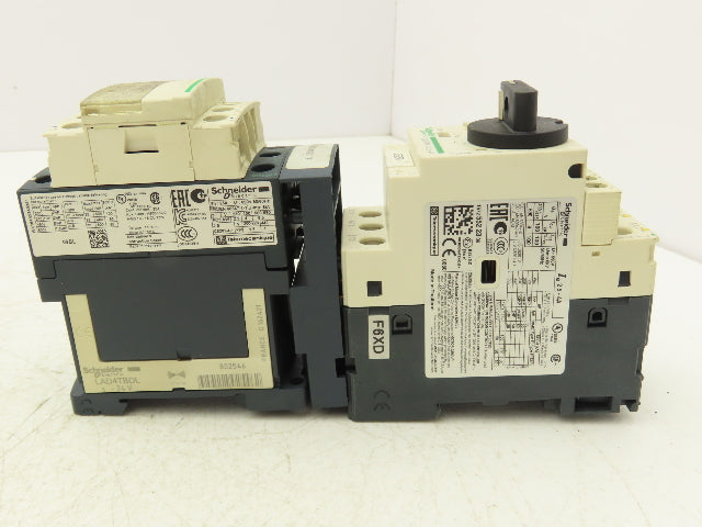 Schneider GV2-P08/2.5-4A Manual Motor Starter Overload w Contactor 3 Ph Lot of 2