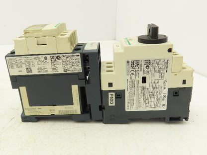 Schneider GV2-P08/2.5-4A Manual Motor Starter Overload w Contactor 3 Ph Lot of 2