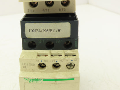 Schneider GV2-P08/2.5-4A Manual Motor Starter Overload w Contactor 3 Ph Lot of 2
