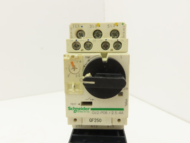 Schneider GV2-P08/2.5-4A Manual Motor Starter Overload w Contactor 3 Ph Lot of 2