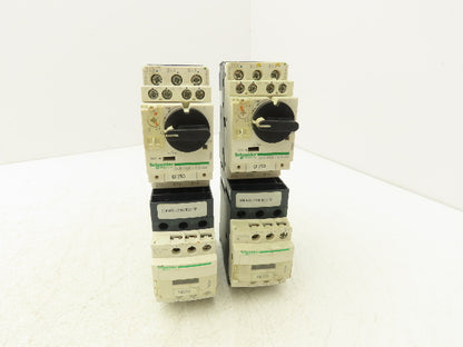 Schneider GV2-P08/2.5-4A Manual Motor Starter Overload w Contactor 3 Ph Lot of 2