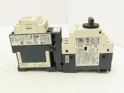 Schneider GV2-P06/1-1.6A Manual Motor Starter Overload w Contactor 3 Ph Lot of 2