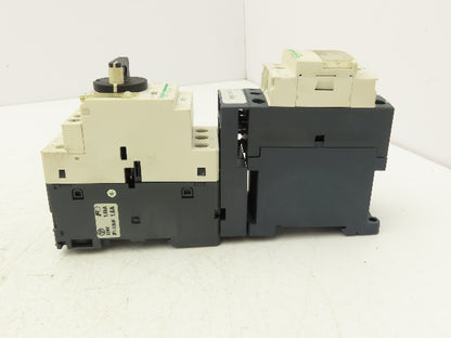 Schneider GV2-P06/1-1.6A Manual Motor Starter Overload w Contactor 3 Ph Lot of 2