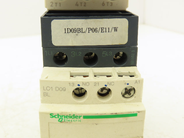 Schneider GV2-P06/1-1.6A Manual Motor Starter Overload w Contactor 3 Ph Lot of 2
