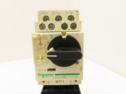 Schneider GV2-P06/1-1.6A Manual Motor Starter Overload w Contactor 3 Ph Lot of 2