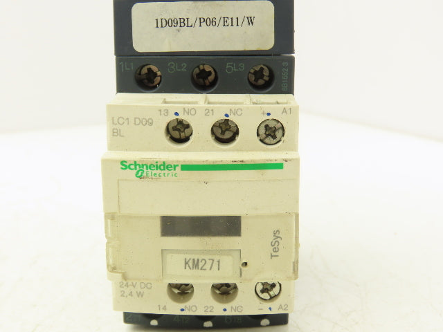 Schneider GV2-P06/1-1.6A Manual Motor Starter Overload w Contactor 3 Ph Lot of 2