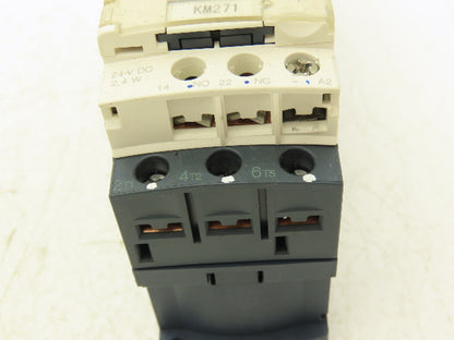 Schneider GV2-P06/1-1.6A Manual Motor Starter Overload w Contactor 3 Ph Lot of 2