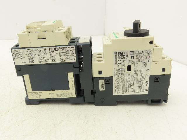 Schneider GV2-P06/1-1.6A Manual Motor Starter Overload w Contactor 3 Ph Lot of 3