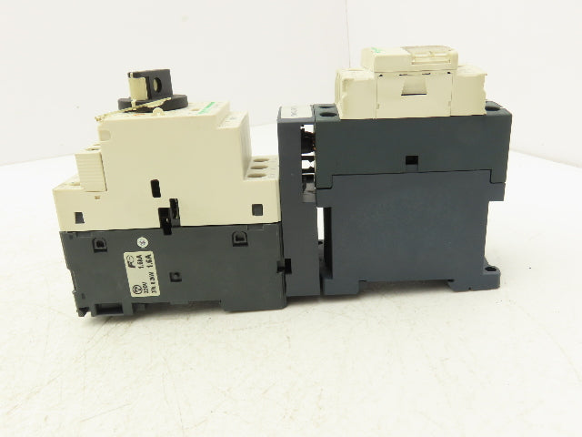 Schneider GV2-P06/1-1.6A Manual Motor Starter Overload w Contactor 3 Ph Lot of 3