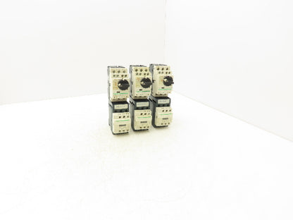 Schneider GV2-P06/1-1.6A Manual Motor Starter Overload w Contactor 3 Ph Lot of 3