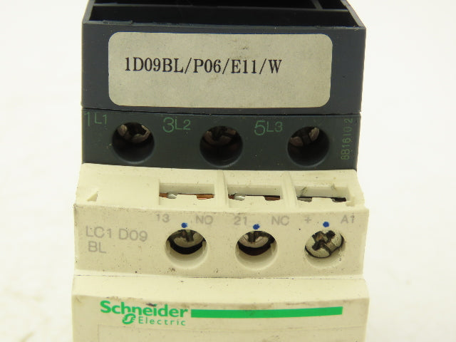 Schneider GV2-P06/1-1.6A Manual Motor Starter Overload w Contactor 3 Ph Lot of 3