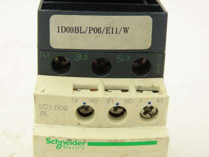 Schneider GV2-P06/1-1.6A Manual Motor Starter Overload w Contactor 3 Ph Lot of 3