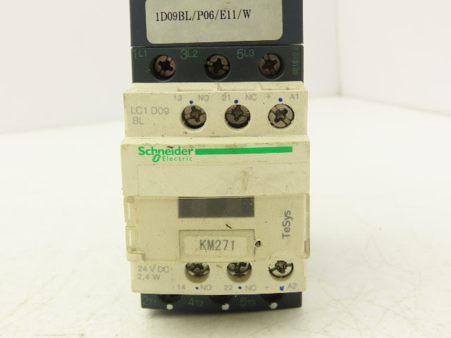 Schneider GV2-P06/1-1.6A Manual Motor Starter Overload w Contactor 3 Ph Lot of 3