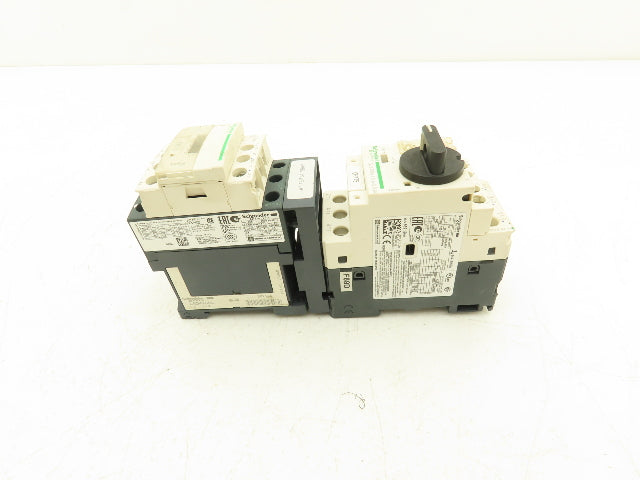 Schneider GV2-P04/0.4-0.63A Manual Motor Starter Overload w Contactor Lot of 5
