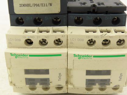 Schneider LC2D09BL Reversing Contactor w Manual Starter/Protector 3 Ph 690 VAC