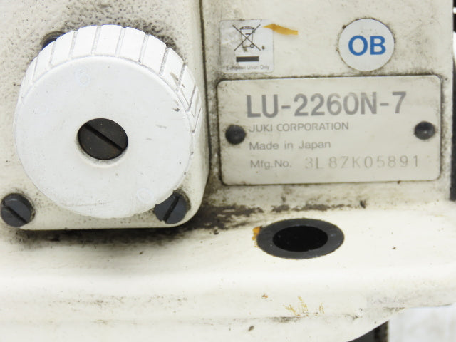 Juki LU-2260N-7 Industrial Sewing Machine Head 2 Needle Unison Feed Lockstitch