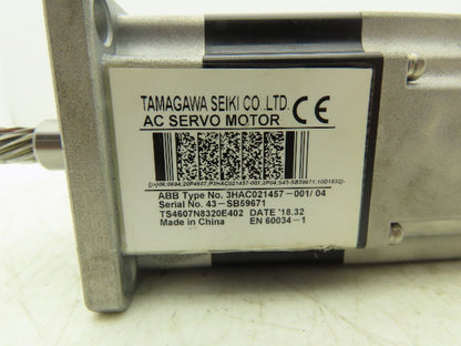 ABB 3HAC021457-001/04 AC Servo Motor 3PH Pinion Shaft Robotics