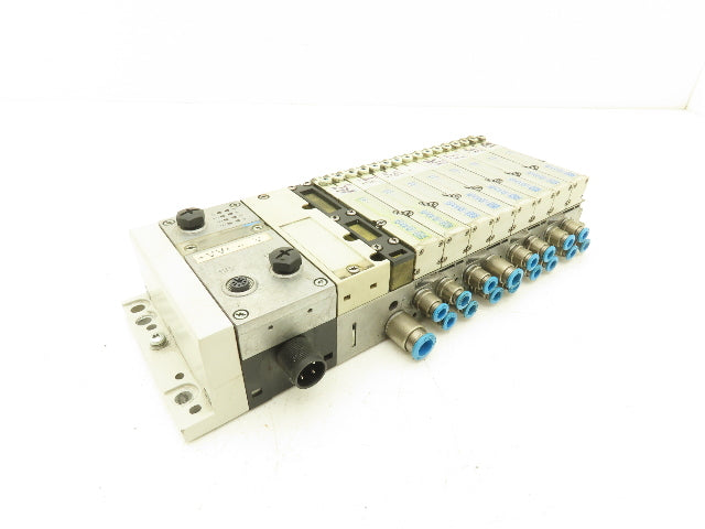 Festo VMPA2-FB-EMS-4 Solenoid Valve Manifold 24VDC 8-Valve w/Bus Node CPX-FB33