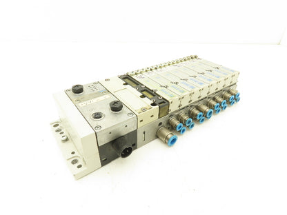 Festo VMPA2-FB-EMS-4 Solenoid Valve Manifold 24VDC 8-Valve w/Bus Node CPX-FB33