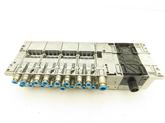 Festo VMPA2-FB-EMS-4 Solenoid Valve Manifold 24VDC 8-Valve w/Bus Node CPX-FB33