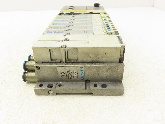 Festo VMPA2-FB-EMS-4 Solenoid Valve Manifold 24VDC 6-Valve w/Bus Node CPX-FB33