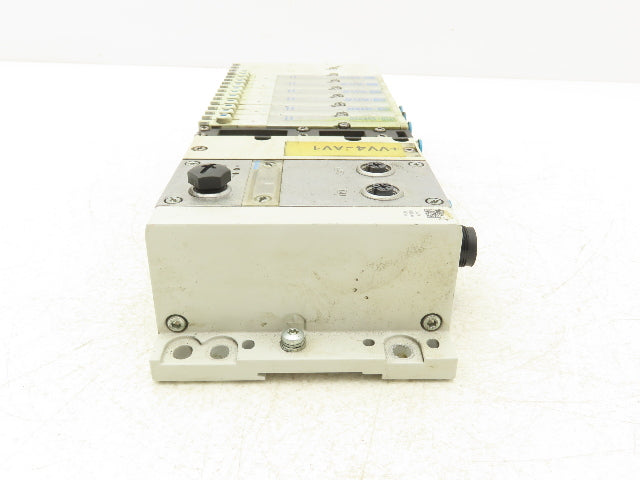 Festo VMPA2-FB-EMS-4 Solenoid Valve Manifold 24VDC 6-Valve w/Bus Node CPX-FB33