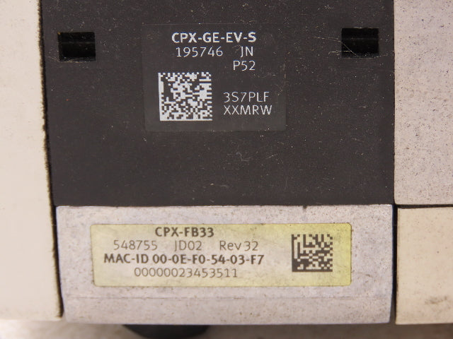 Festo VMPA2-FB-EMS-4 Solenoid Valve Manifold 24VDC 6-Valve w/Bus Node CPX-FB33