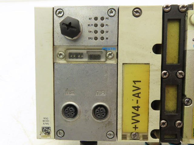 Festo VMPA2-FB-EMS-4 Solenoid Valve Manifold 24VDC 6-Valve w/Bus Node CPX-FB33