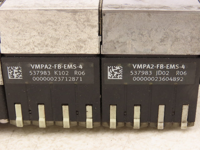 Festo VMPA2-FB-EMS-4 Solenoid Valve Manifold 24VDC 3-Valve w/CPX-GE-EV-S