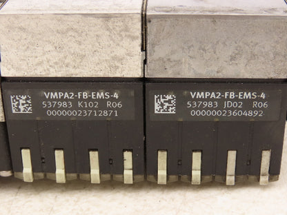 Festo VMPA2-FB-EMS-4 Solenoid Valve Manifold 24VDC 3-Valve w/CPX-GE-EV-S