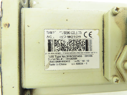 ABB 3HAC021455-001/06 AC Servo Motor 3PH Pinion Shaft Robotics