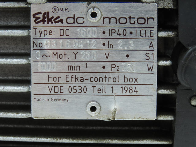 Efka VDE 0530 Clutch Motor & Controller N153 For Sewing Machine 230VAC