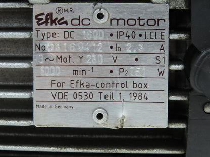 Efka VDE 0530 Clutch Motor & Controller N153 For Sewing Machine 230VAC
