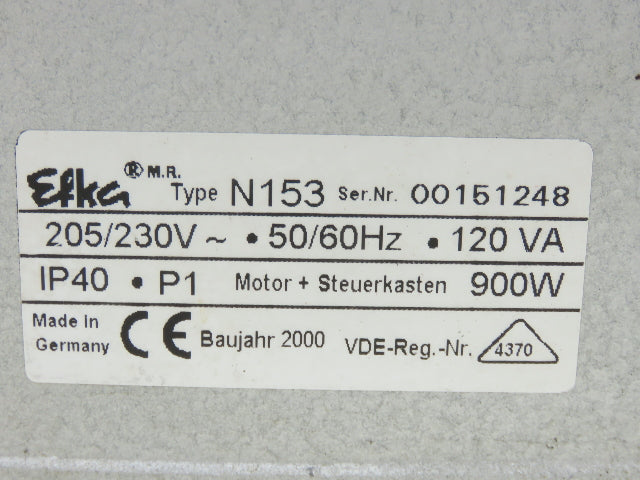Efka VDE 0530 Clutch Motor & Controller N153 For Sewing Machine 230VAC