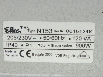 Efka VDE 0530 Clutch Motor & Controller N153 For Sewing Machine 230VAC