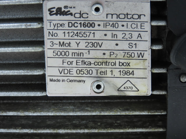 Efka VDE 0530 Clutch Motor & Controller N153 For Sewing Machine 230VAC