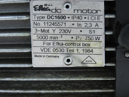 Efka VDE 0530 Clutch Motor & Controller N153 For Sewing Machine 230VAC
