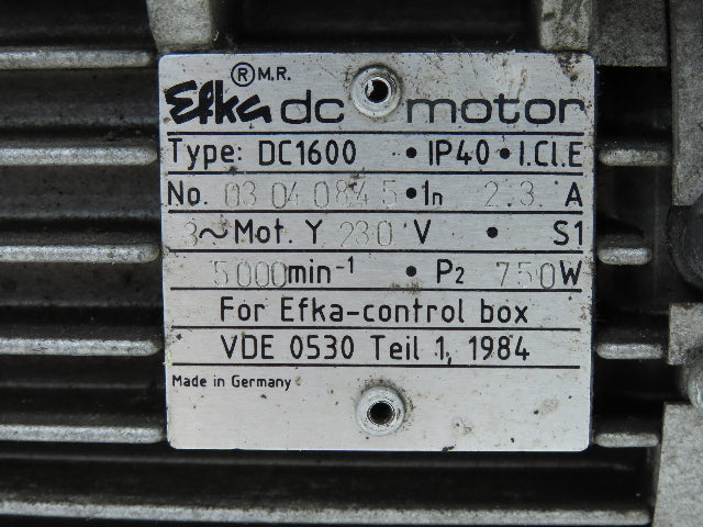 Efka VDE 0530 Clutch Motor & Controller N153 For Sewing Machine 230VAC