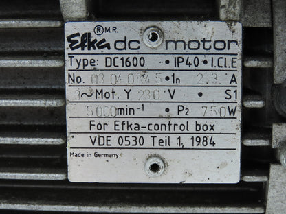 Efka VDE 0530 Clutch Motor & Controller N153 For Sewing Machine 230VAC