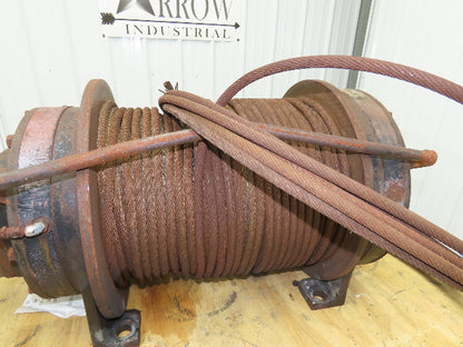 Lorain LRT200D 20 Ton Hydraulic Crane Winch Wire Rope Cable 45000 Lbs