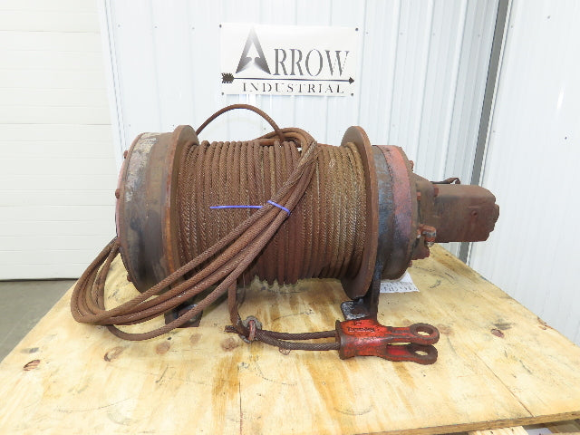 Lorain LRT200D 20 Ton Hydraulic Crane Winch Wire Rope Cable 45000 Lbs