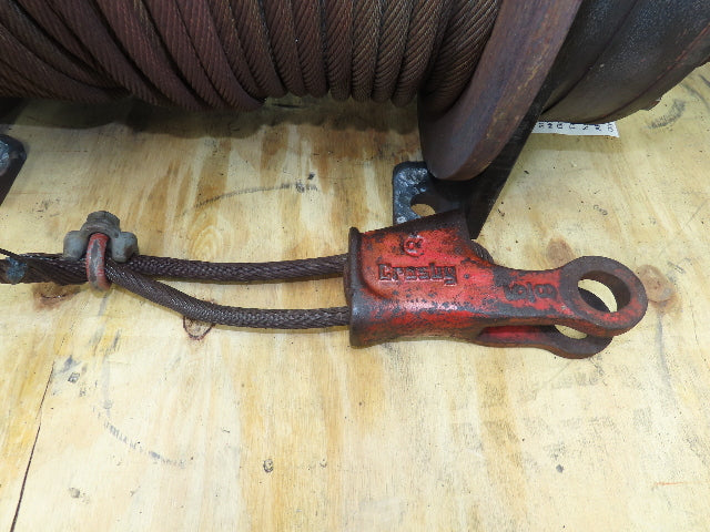 Lorain LRT200D 20 Ton Hydraulic Crane Winch Wire Rope Cable 45000 Lbs
