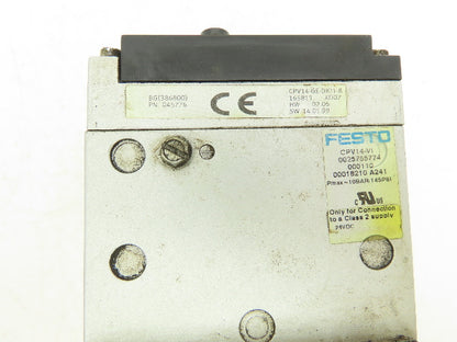 Festo CPV14-VI 8-Station 6 Valve Manifold 24VDC 161362 Interface CPV14-GE-DI01-8
