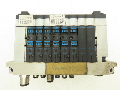 Festo CPV14-VI 8-Station 6 Valve Manifold 24VDC 161362 Interface CPV14-GE-DI01-8