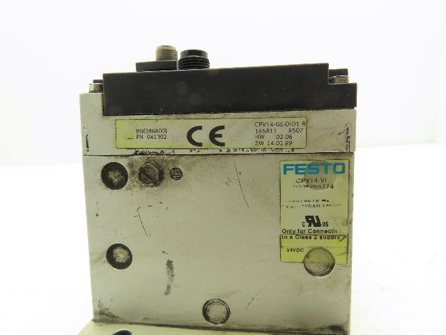 Festo CPV14-VI 8-Station 7 Valve Manifold 24VDC 161362 Interface CPV14-GE-DI01-8