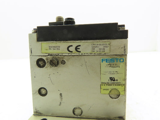 Festo CPV14-VI 8-Station 7 Valve Manifold 24VDC 161362 Interface CPV14-GE-DI01-8