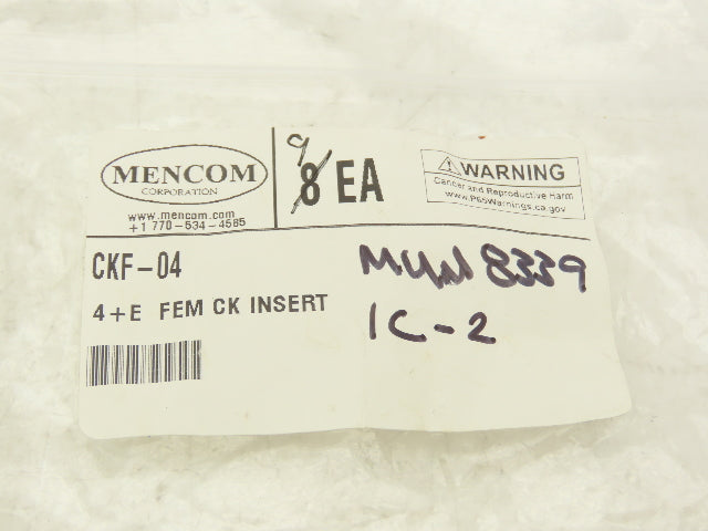 Mencom CKF-04/CKM-04 CK Series Female & Male Inserts Size 21.21 Lot of 18
