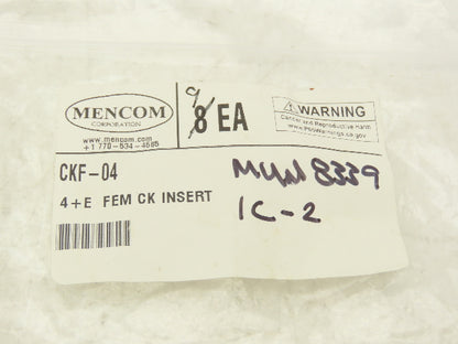 Mencom CKF-04/CKM-04 CK Series Female & Male Inserts Size 21.21 Lot of 18