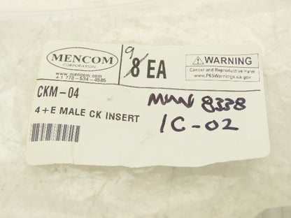 Mencom CKF-04/CKM-04 CK Series Female & Male Inserts Size 21.21 Lot of 18